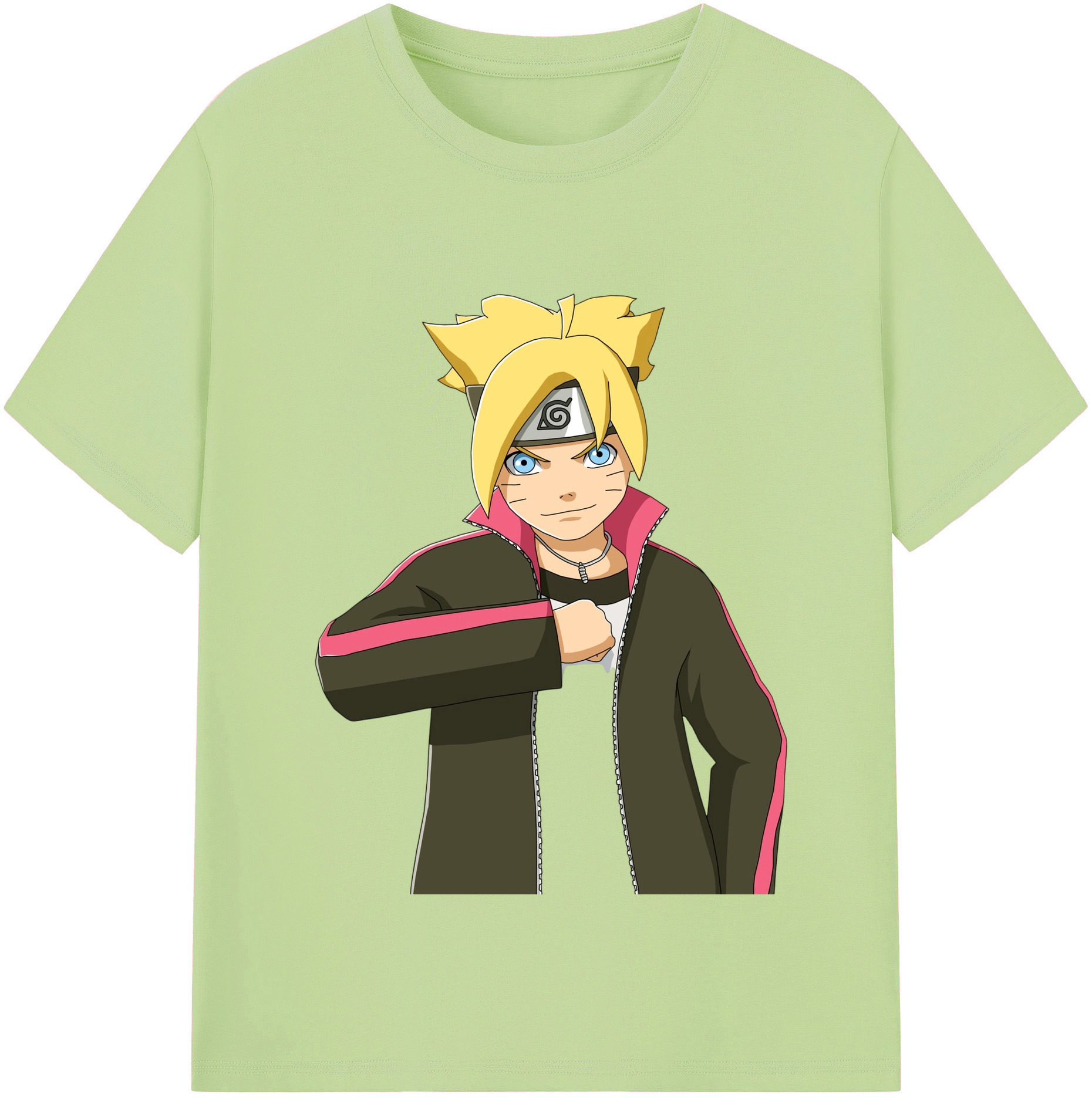 （画像用） NARUTO -ナルト- うずまき ボルト Uzumaki Boruto 綿100％半袖Tシャツ（フロントプリント）